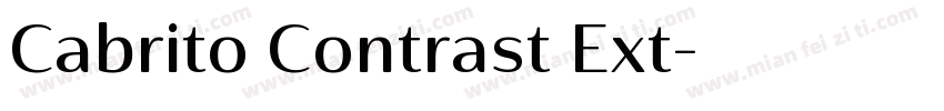 Cabrito Contrast Ext字体转换